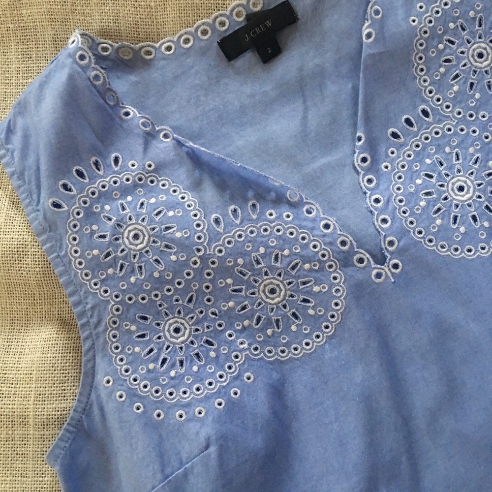 Jcrew Blue Sleeveless Top - Picture 6 of 8